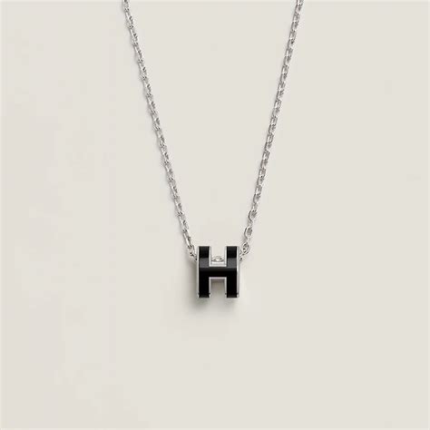 hermes black pop h pendant|mini pop h pendant.